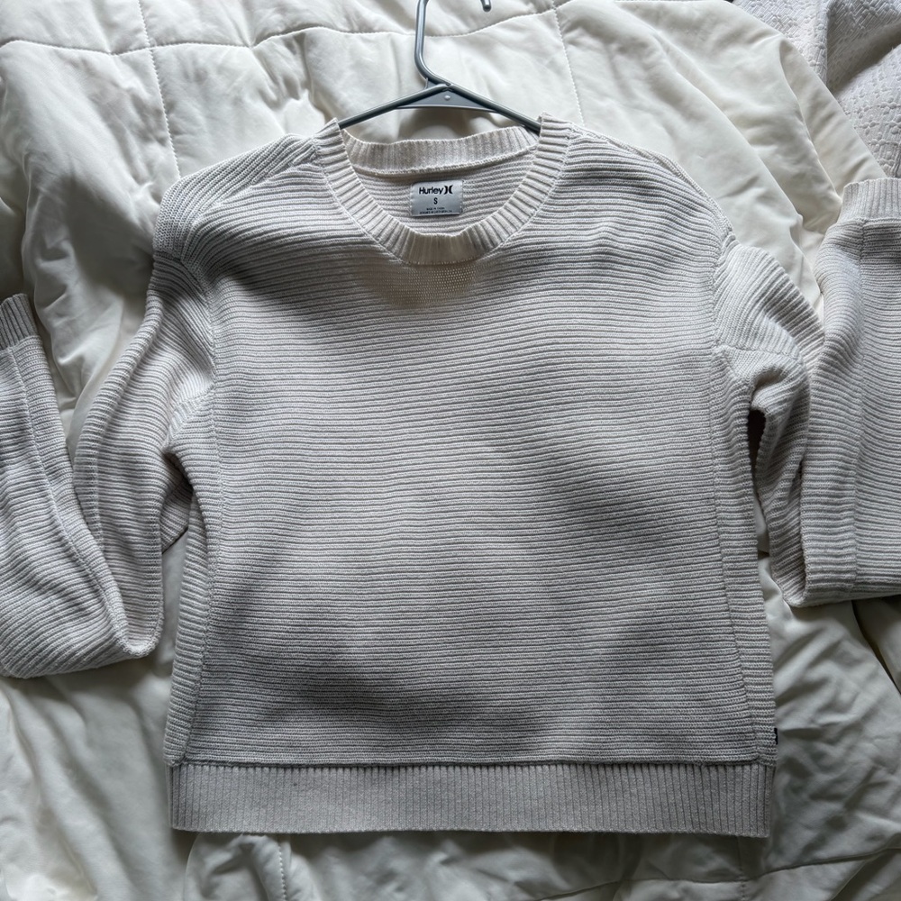 Hurley Women's Ribbed Cream Sweater